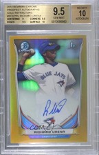 2014 Bowman Chrome Prospect Gold Refractor 34/50 Richard Urena BGS 9.5 Auto 03xg