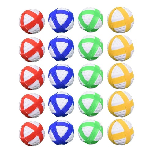 Lot de 36 balles adhésives colorées pour jeu de fléchettes en tissu