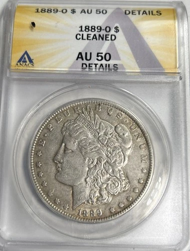 1889-O Morgan Dollar, ANACS AU 50 Details, Free Shipping