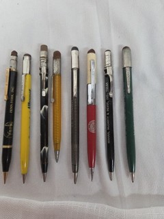 (8) Vintage Scripto Mechanical Pencils. Used As Is