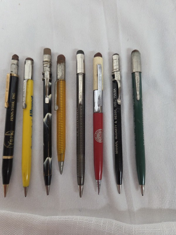 (8) Vintage Scripto Mechanical Pencils.  Used As-Is 