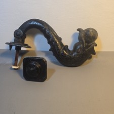 Vintage Kirkpatrick Black Cast Iron Dolphin Door Knocker Style No 571 Stricker