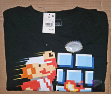 T-Shirt Super Mario Bros Nintendo 8-Bit NES XXL Official Black New Tags Retro