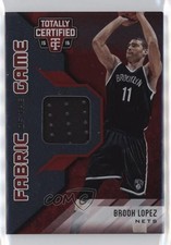 2015 Totally Certified Fabric of the Game Materials Red 185/199 Brook Lopez 2d9