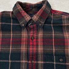 J Crew Button Down Shirt Men Small Elbow Patch Flannel Holiday Plaid Longsleeve