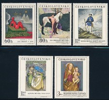CZECHOSLOVAKIA 1968, ART BY MASTERS SET SCT 1589-93