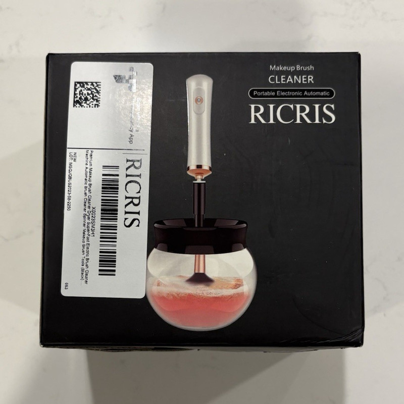 RICRIS Electric Quick Dry Portable Automatic Makeup Brush Cleaning Machine