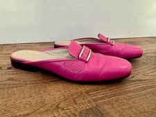 Stubbs & Wootton Hot Pink Leather Mule Women's Size 7.5 Made in Spain
