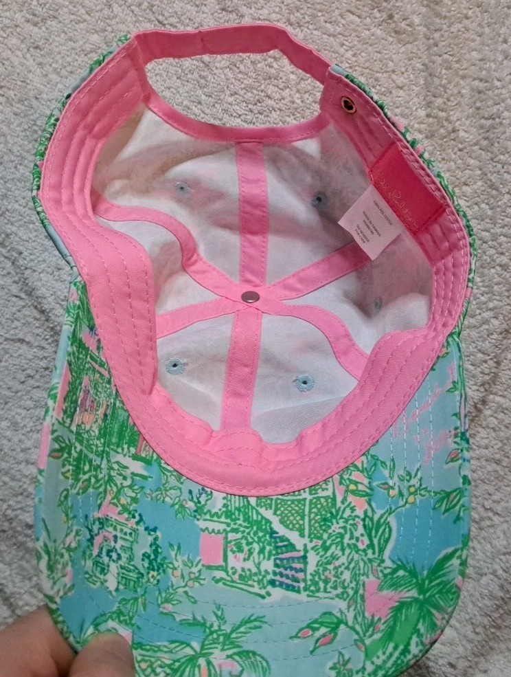 NWT Lilly Pulitzer Run Around Baseball Cap Hat in Lilly Loves Palm Beach Lilly Pulitzer - Lilly Loves Palm Beach- Run Around Hat  main image 3