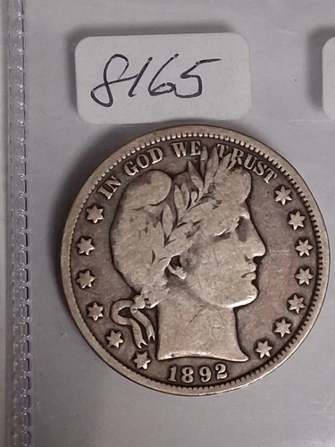 1892-P Barber Half Dollar — photo from the most recent tracked eBay sale