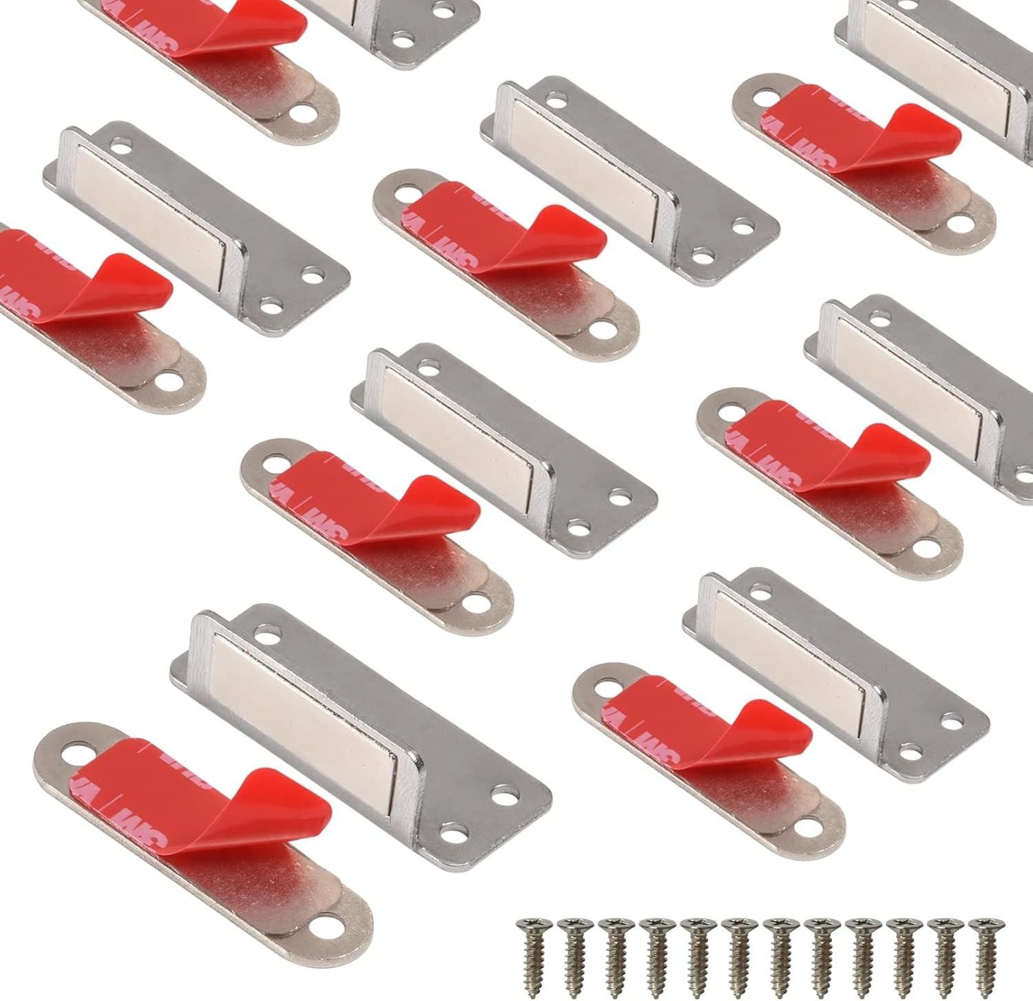 Mousike Double Magnetic Door Catch，60lb Stainless Steel L30-8, 60lb - 2in 