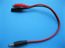 100 pcs DC Power Plug 5.5x2.1mm Male Connector to Dual Alligator Clip Cable 25cm