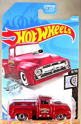 2019 Hot Wheels Kroger #227 Rod Squad 8/10 CUSTOM 56 FORD TRUCK Red w/ChromeADsp