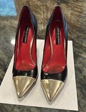 charles jourdan shoes 7.5. black Shiny Leather. Metal Toe