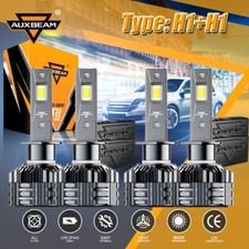 Auxbeam H1h1 240w 48000lm Led Headlight Bulbs High Low Beam 6500k Canbus Bright