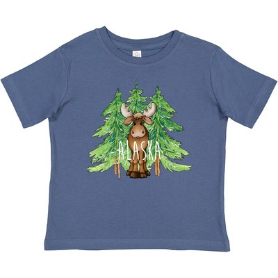 Inktastic Alaska Moose And Trees Baby T-Shirt States Boodlebug Home Pines Forest