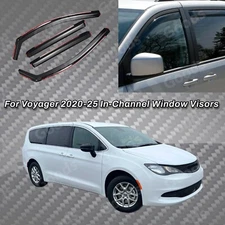 In-Channel Vent Window Rain Visors Wind Snow Guards For Chrysler Voyager 2020-25