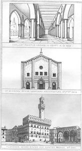 POINTED ARCHES Palazzo Vecchio Florence 1850 POINTED ARCHES Palazzo Vecchio Florence 1850
