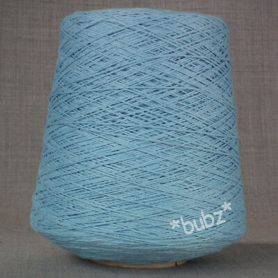 WEICHES 4-FÄDIGES BAUMWOLLGARN 500g KONE BABYBLAU HANDSTRICKEN HÄKELN WEBENKETTE