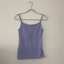 Oscar de la Renta Light Purple Cotton Boatneck Camisole