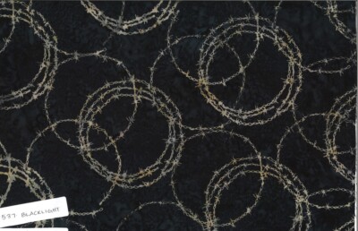 Custom Bali Chop By Hoffman Fabrics - Blacklight Barbed Wire   #R2283-537