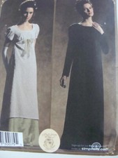 Simplicity Pattern 4055 Misses Cir 1795-1825 Gown Theater Costume Sz 6-12 CUT