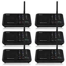 Wuloo 10-Channel Call All 0.5Mile 10-Channel FM Wireless Intercom System Offices