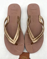 Havaianas Cappuccino Wedge Flip Flops Women's Sz 39 BR / 9.5 US