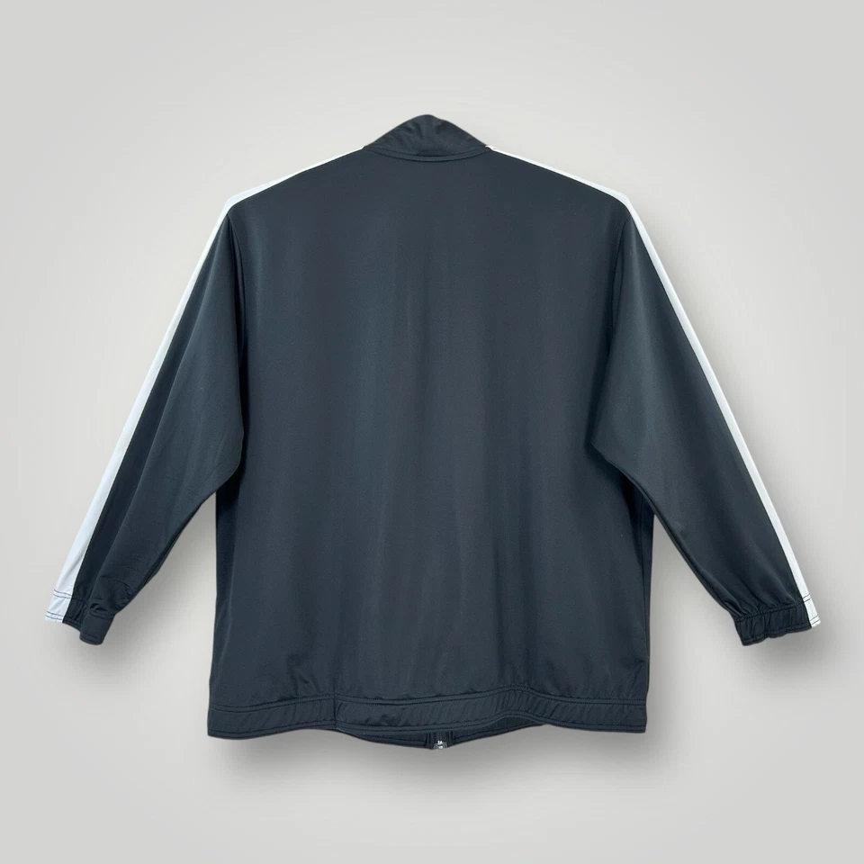 Reebok Black Track Jacket Men's Size 3XL Full Zip Logo Long Sleeves - Image 3 of 4