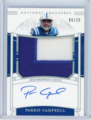 2019 PANINI NATIONAL TREASURES PARRIS CAMPBELL RC PATCH AUTO /25 COLTS