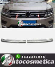 Coppia modanature griglia anteriore in acciaio cromo per Volkswagen Tiguan 16-20