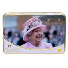 QUEEN ELIZABETH OF GREAT BRITAIN TIN WITH 72 TEAS BAGS NEW ENGLISH TEA SELECTION