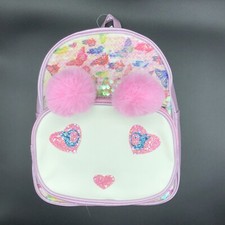 Mochila Escolar Niñas Pequeñas con Fondo de Orejas Cara de Conejo con Mariposas Nueva