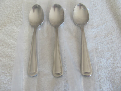World Stainless Steel - Glossy - Outline - Set of 3 Demitasse Spoons - New