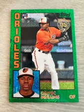 CEDRIC MULLINS 2019 TOPPS 1984 CHROME SILVER PACK T84-32 GREEN REFRACTOR RC /99