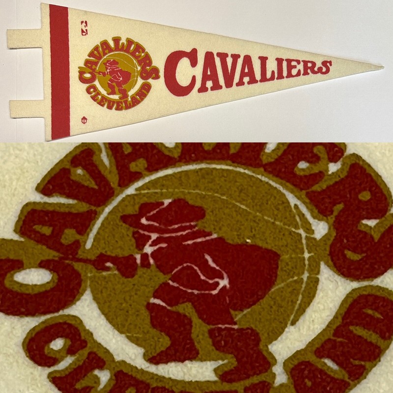 1970s Vintage Cleveland Cavaliers Ohio NBA Mini Pennant 4x9.75