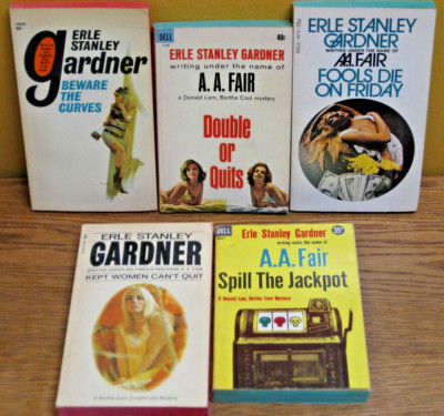 Lot of 5 Erle Stanley Gardner Writing As A.A. Fair --Perry Mason Vintage PB Earl