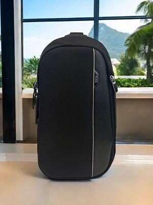 TUMI 25503010 Martin Sling Crossbody Bag Nylon/Leather Black