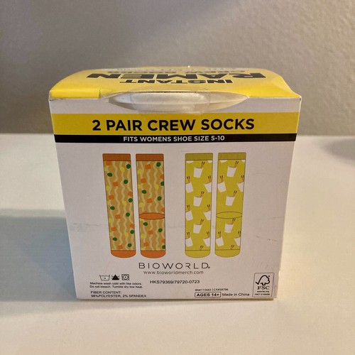 Instant RAMEN Crew Socks Womens 2 Pair Size 5-10 - Picture 4 of 8