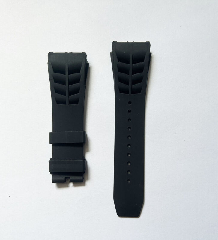 Sostituzione Cinturino In Gomma Di Qualità 19mm Per Richard Mille RM035 011 055 030 Cinturino Orologio Con Interfaccia In Metallo Nero Bianco Rosso - Foto 7