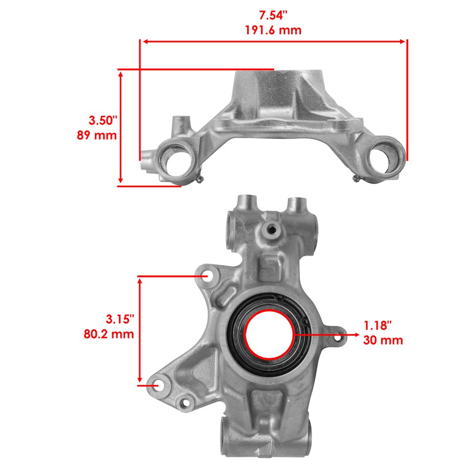Caltric 2BG-F530F-01-00 Rear Left Knuckle For Yamaha Kodiak 700 YFM700 ...