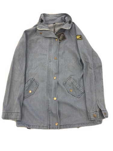 NWT Zaful Denim Jacket Shirt Snap 