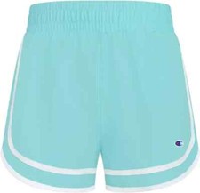 Champion Girls' Large Solid Woven Shorts - Sizzling Mint Green