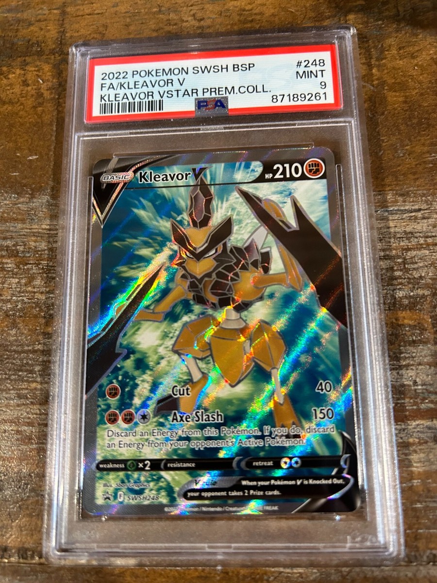 kleavor v pokemon card price Amazon.com: Kleavor V & Vstar SWSH249 SWSH248 Full Art Black Star Promo Pokemon  Card NM : Toys & Games