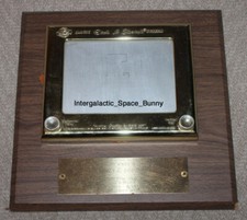 1974 Promotion Trophy Gold Etch A Sketch for 1 Millionith Sold to Employee