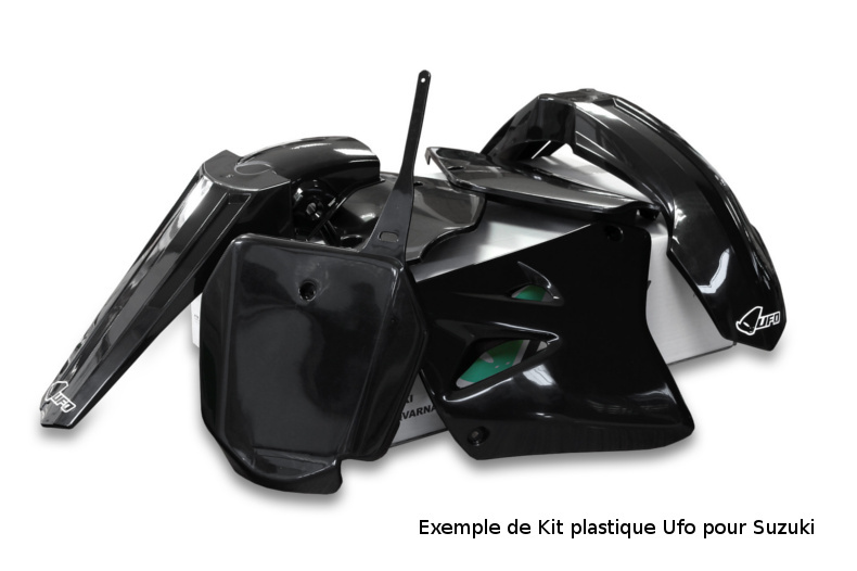 Kit plastiques UFO Suzuki RM85 pour remplacer le carénage rayé des modèles 2000-2015