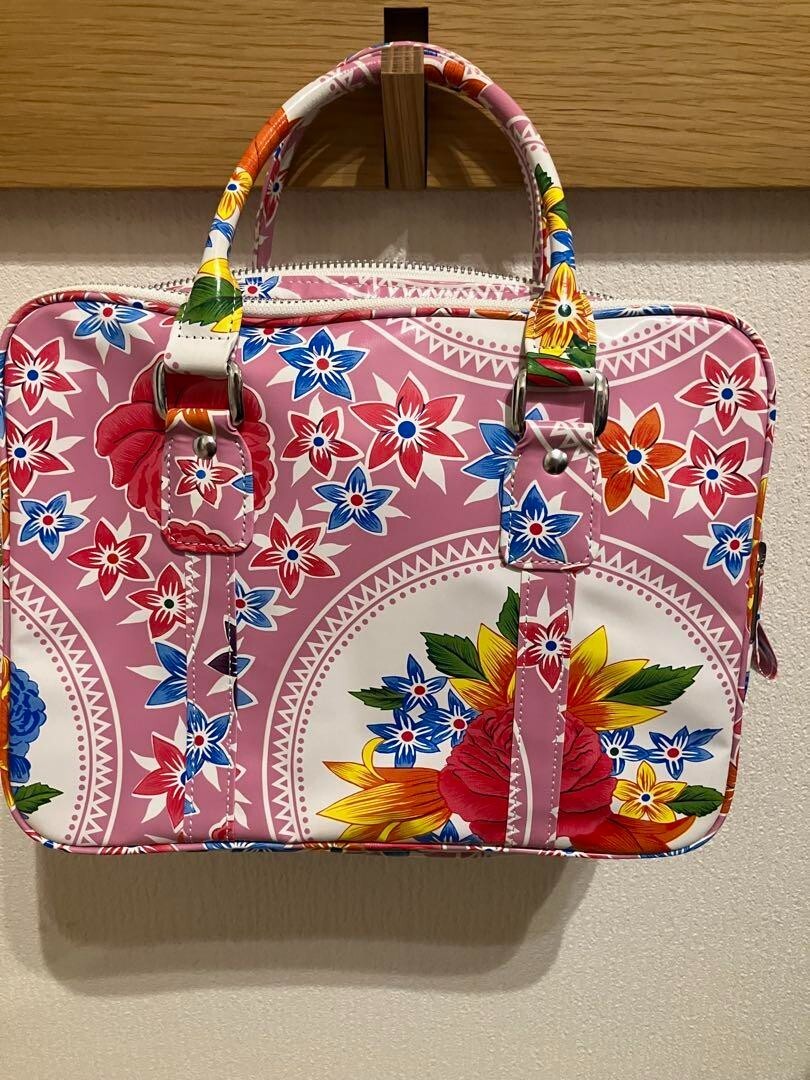 comme des garcons girl bag Pink floral pattern Used | eBay