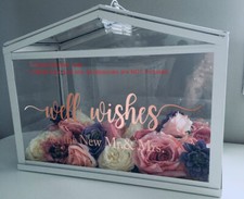 Well Wishes for the New Mr. & Mrs. Cards Wedding Wishing Well Sign Decal