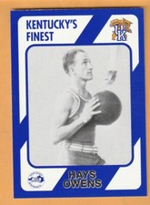 Hays Owens Kentucky Wildcats 1989 card #224 Lexington Henry Clay High 16G