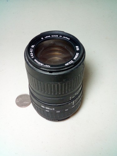 O55 Sigma Zoom 100-300mm 1:4.5-6.7 DL Untested Fair Condition A2